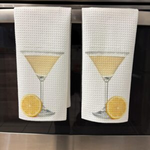 Lemon Drop Martini Kitchen Towels High Resolution Images Set Dish Towels for Home Decor