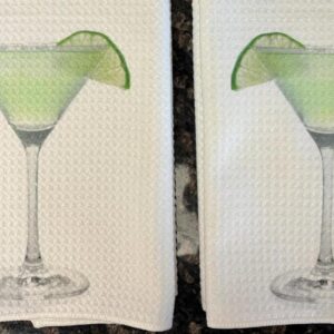 Margarita Kitchen Towels Set Waffle Microfiber Absorbent Dish Cloths