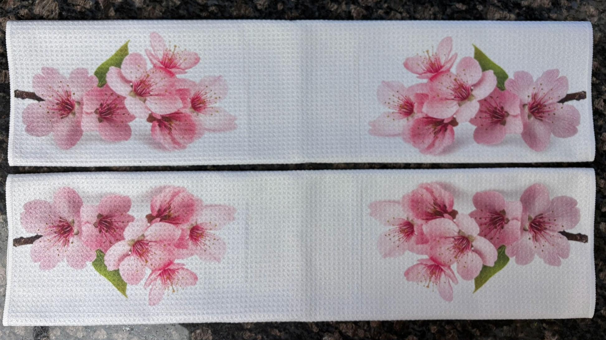 Cherry Blossom Towels Set: Floral Spring Decor, Absorbent Dish Cloths for Home - Image 4