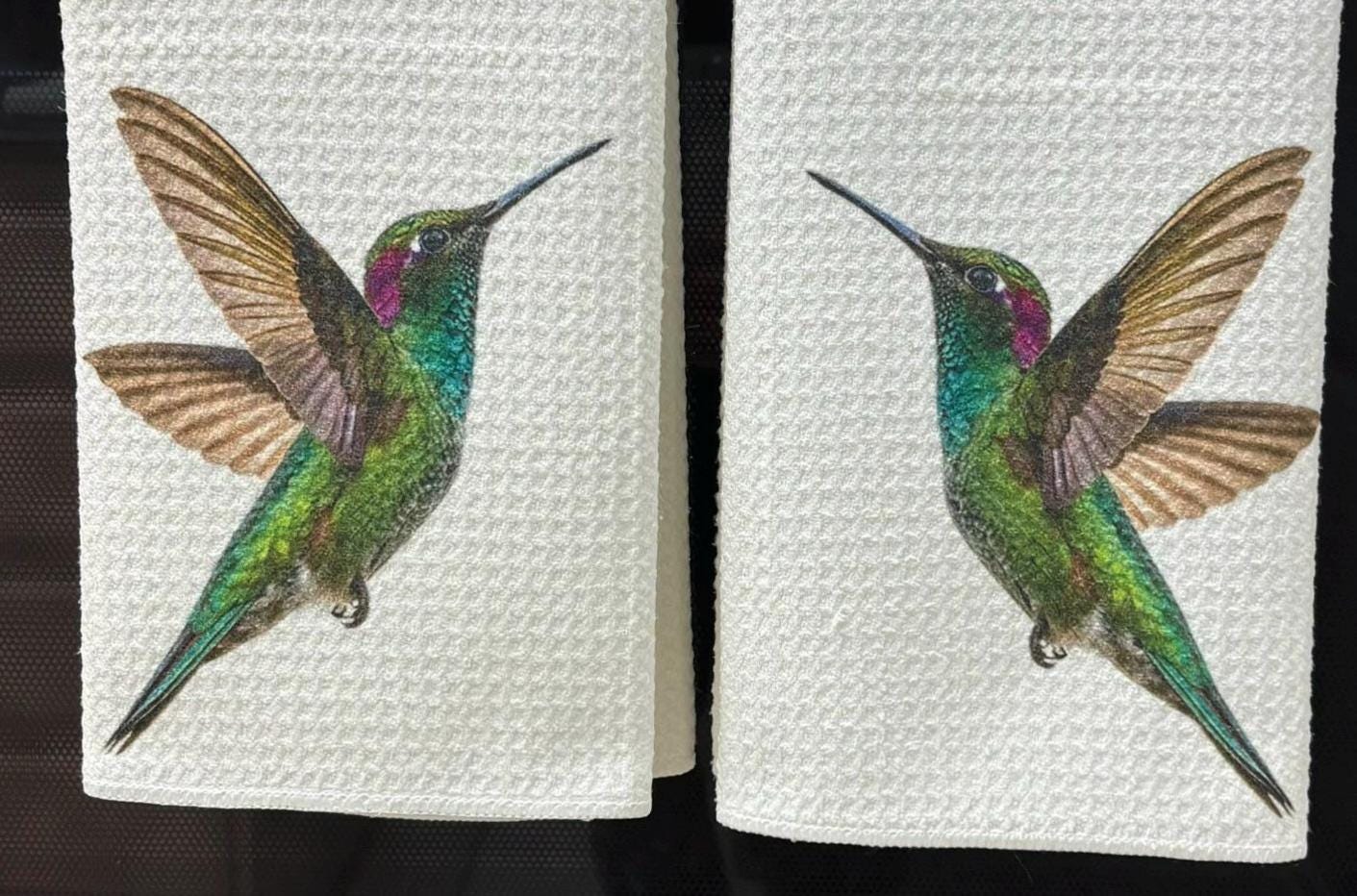 Hummingbird Kitchen Towels Set Dish Towels for Spring Home Decor