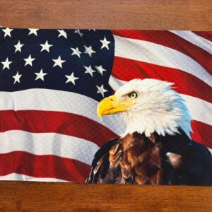 American Flag American Eagle Placemat - High Resolution Images - - Washable, Unique - Dye Diffusion/Ink Sublimation.