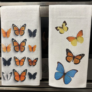 Butterfly Collection Kitchen Towels Set - Decorative Kitchen Dish Towels