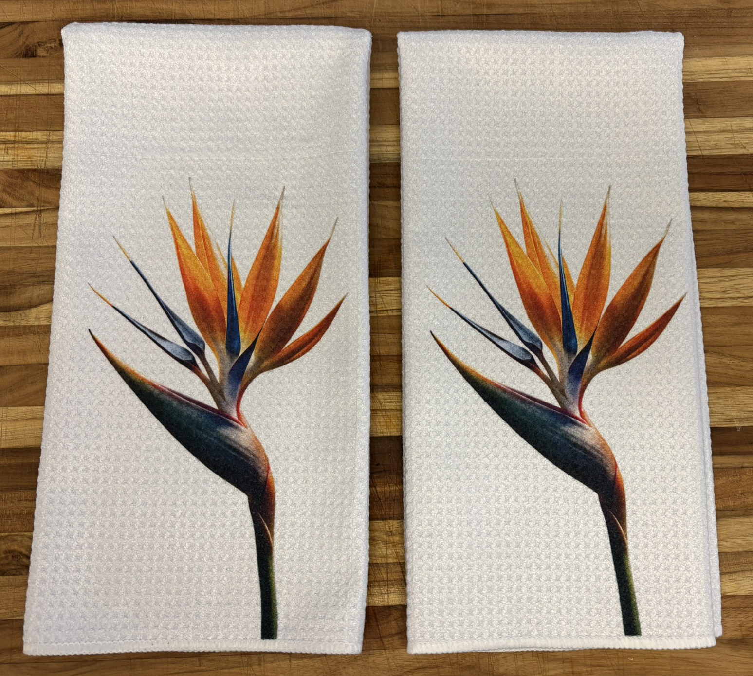 Bird of Paradise Kitchen Towels Set - Decorative Microfiber Kitchen Towels