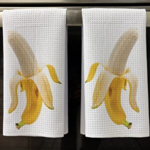 Banana Kitchen Towels Set - Bananas Dish Cloths for Kitchen Decor