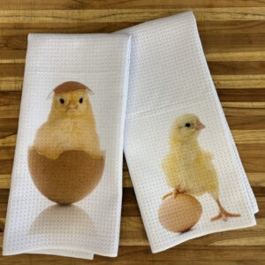 Chicks Hatching Kitchen Towels Set - Farmhouse Kitchen Decor