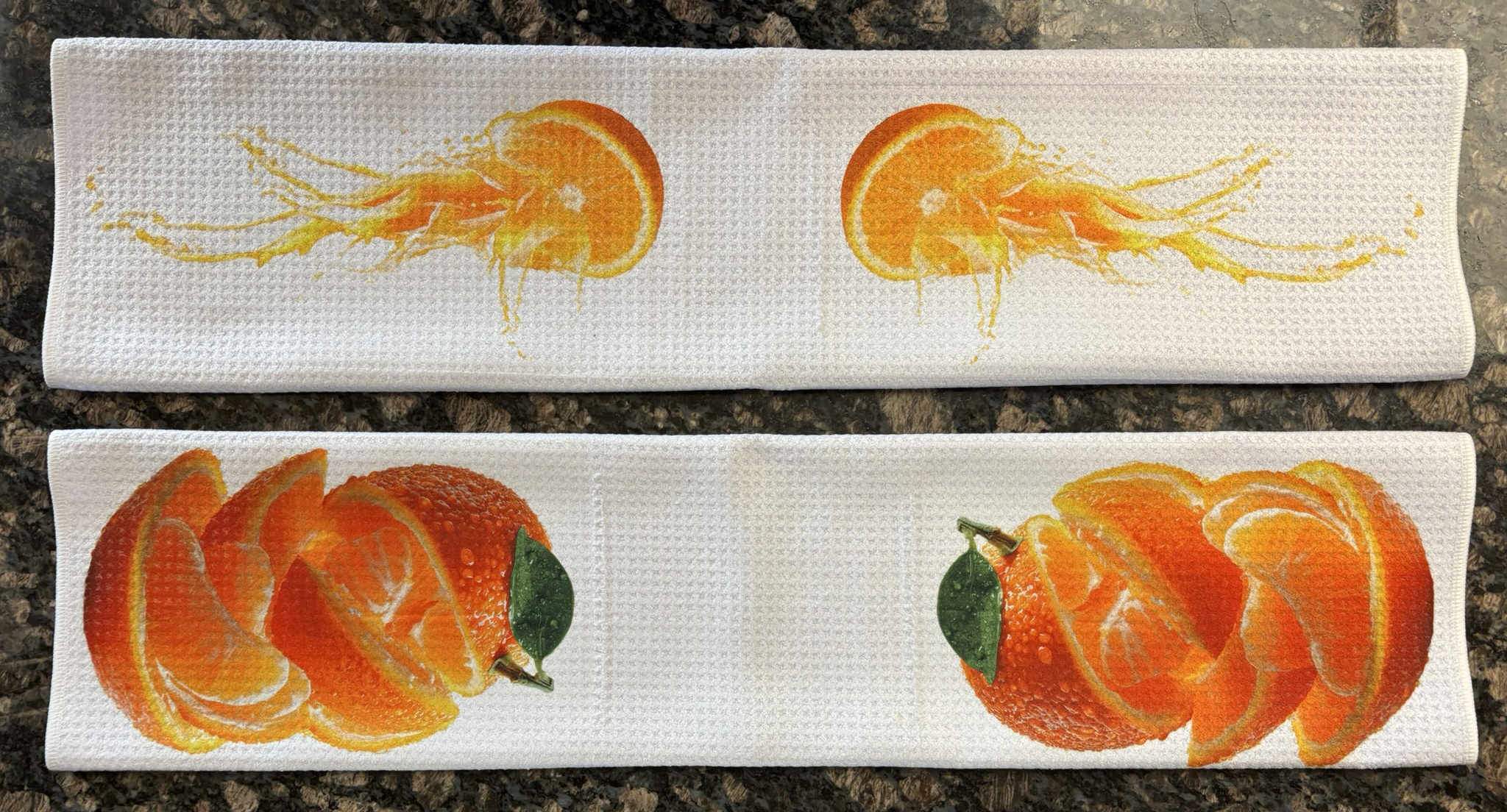 Fresh Oranges Juiced Kitchen Towels Set - Fruit Kitchen Decor - Image 4