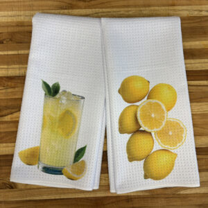 Fresh Lemons and Lemonade Kitchen Towels Set - Decorative Kitchen Towels