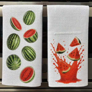 Fresh Watermelons Kitchen Towels Set - Decorative Kitchen Towels for Summer