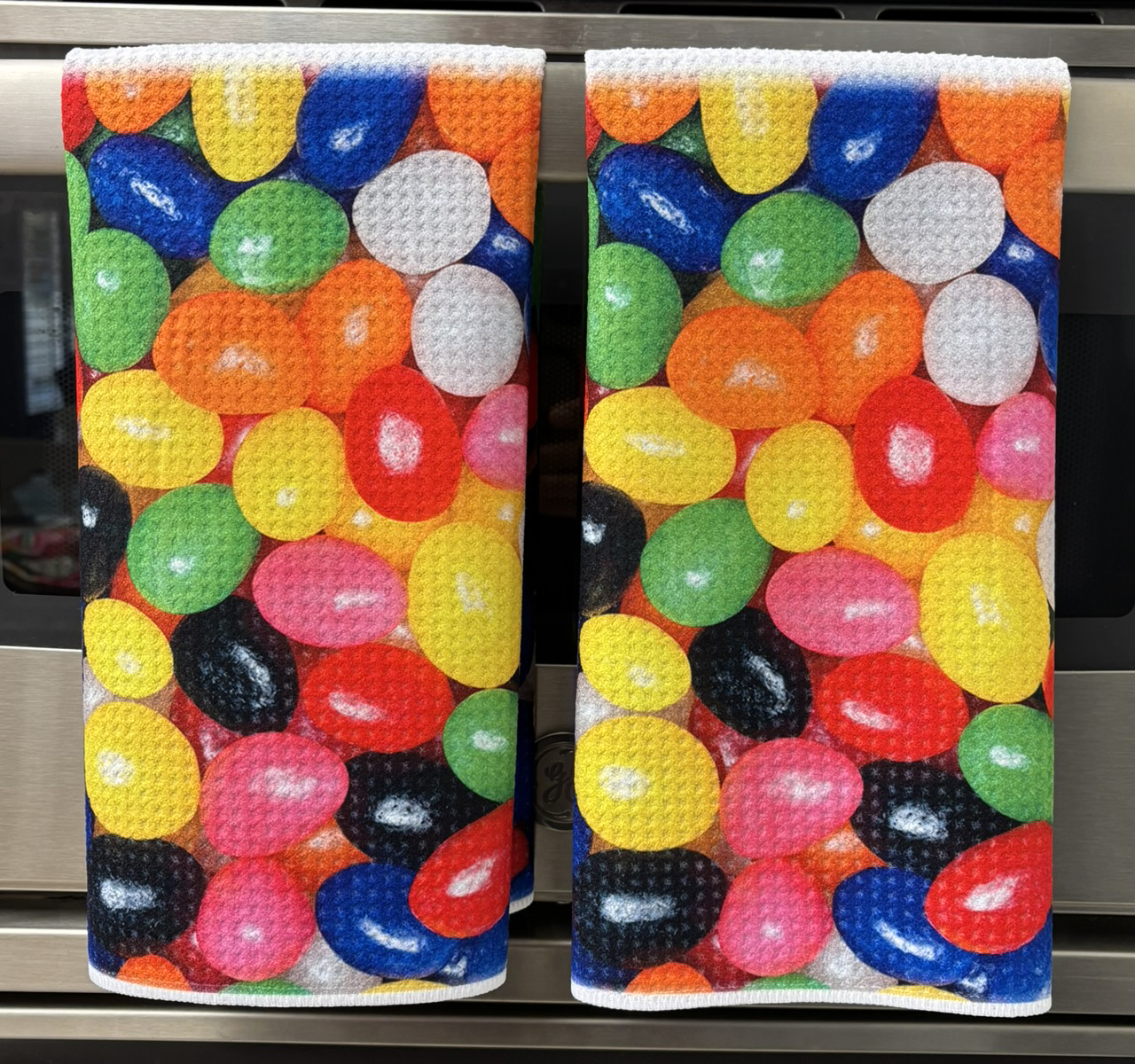 Jelly Beans Kitchen Towels Set - Decorative Kitchen Towels for Easter - Image 5