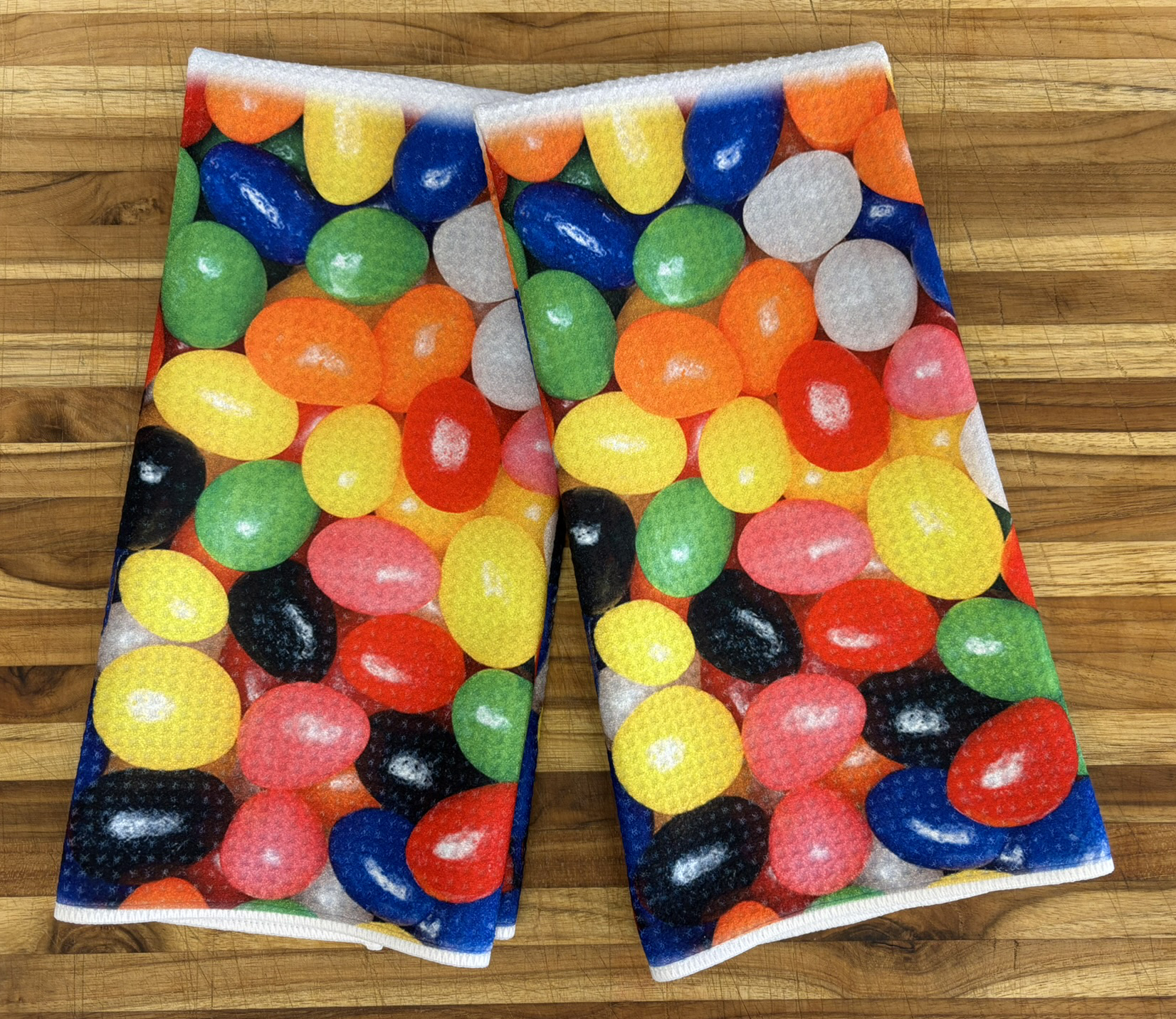 Jelly Beans Kitchen Towels Set - Decorative Kitchen Towels for Easter - Image 2
