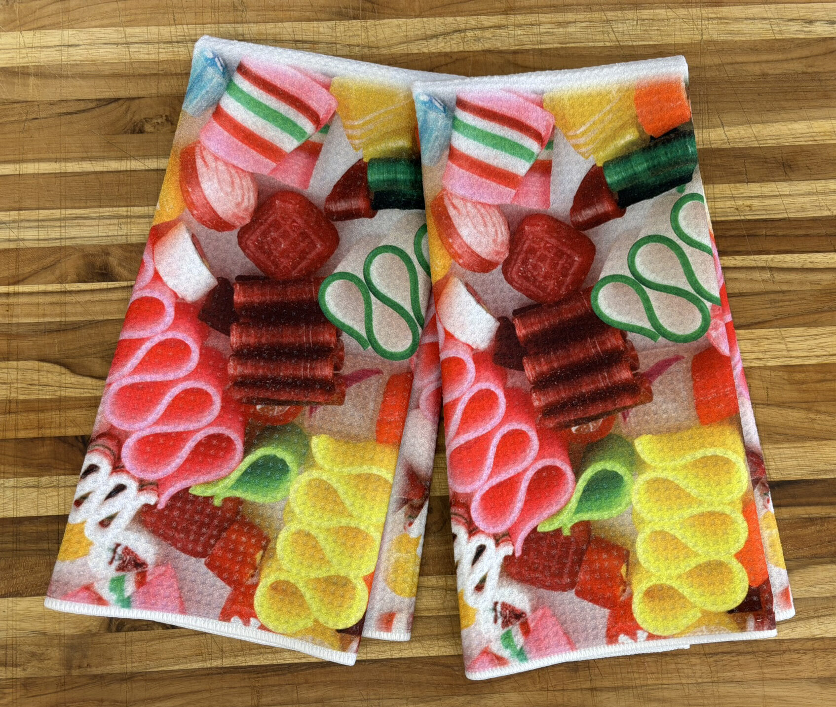 Ribbon Candy Kitchen Towels Set - Decorative Kitchen Towels