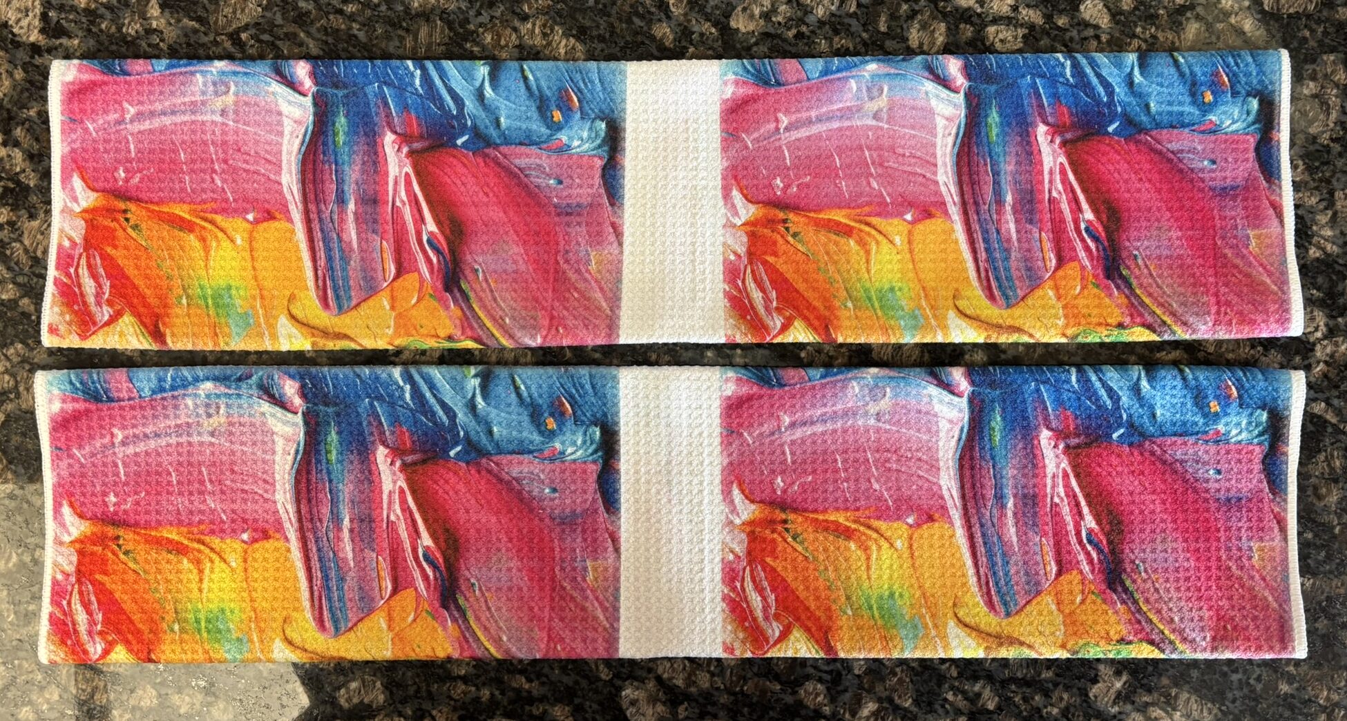 Pastel Colors Oil Paint Abstract Towels Set - Bright Kitchen Decor - Image 5