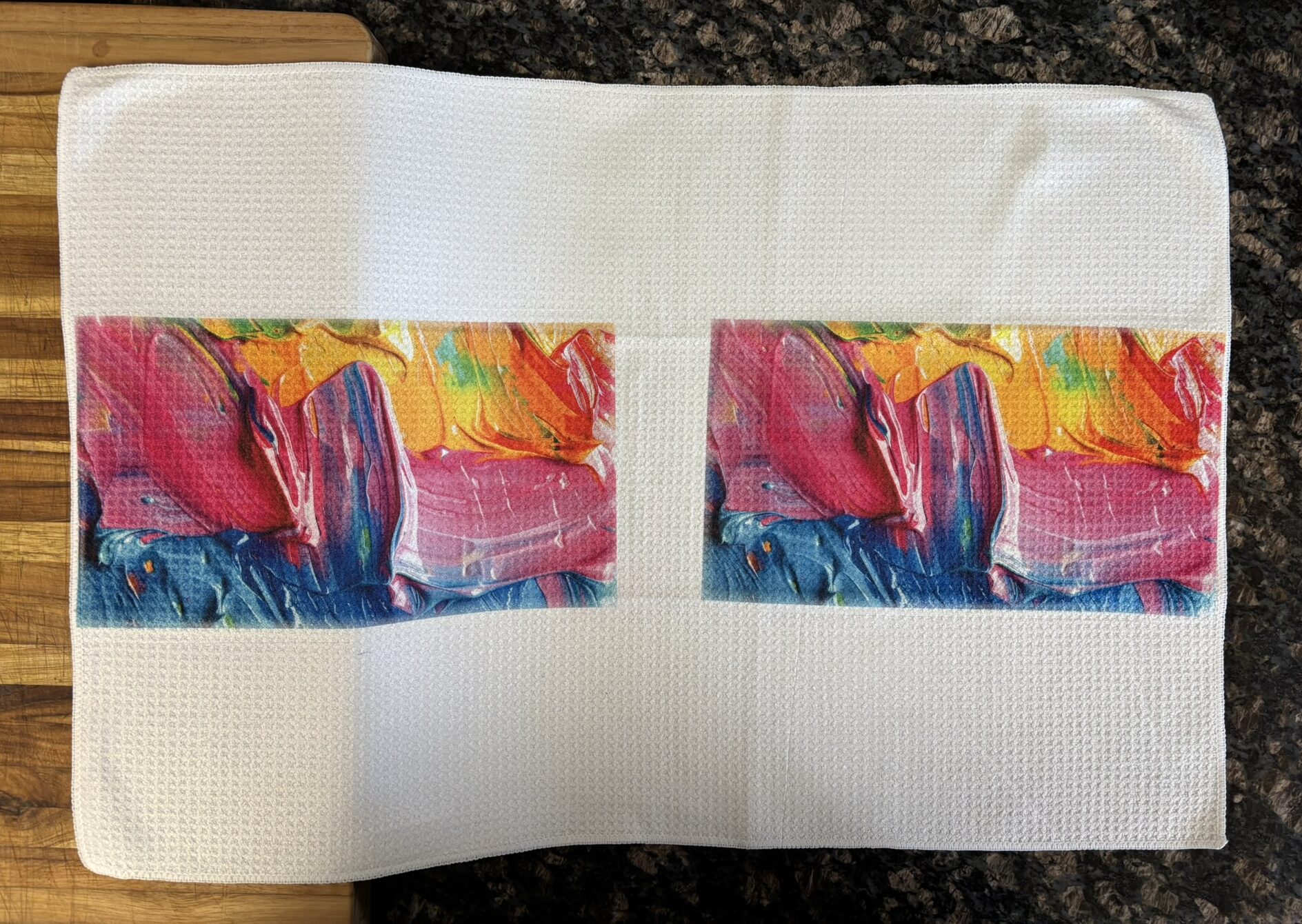 Pastel Colors Oil Paint Abstract Towels Set - Bright Kitchen Decor - Image 6