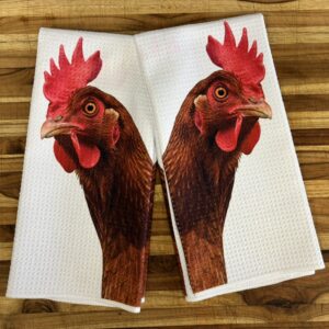 Serious Rooster Decorative Kitchen Towels