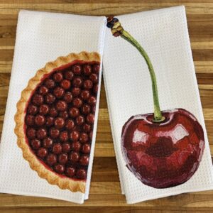 Cherry Pie and Big Cherry Decorative Kitchen Towels
