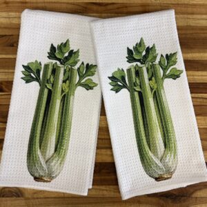 Fresh Celery Decorative Kitchen Towels