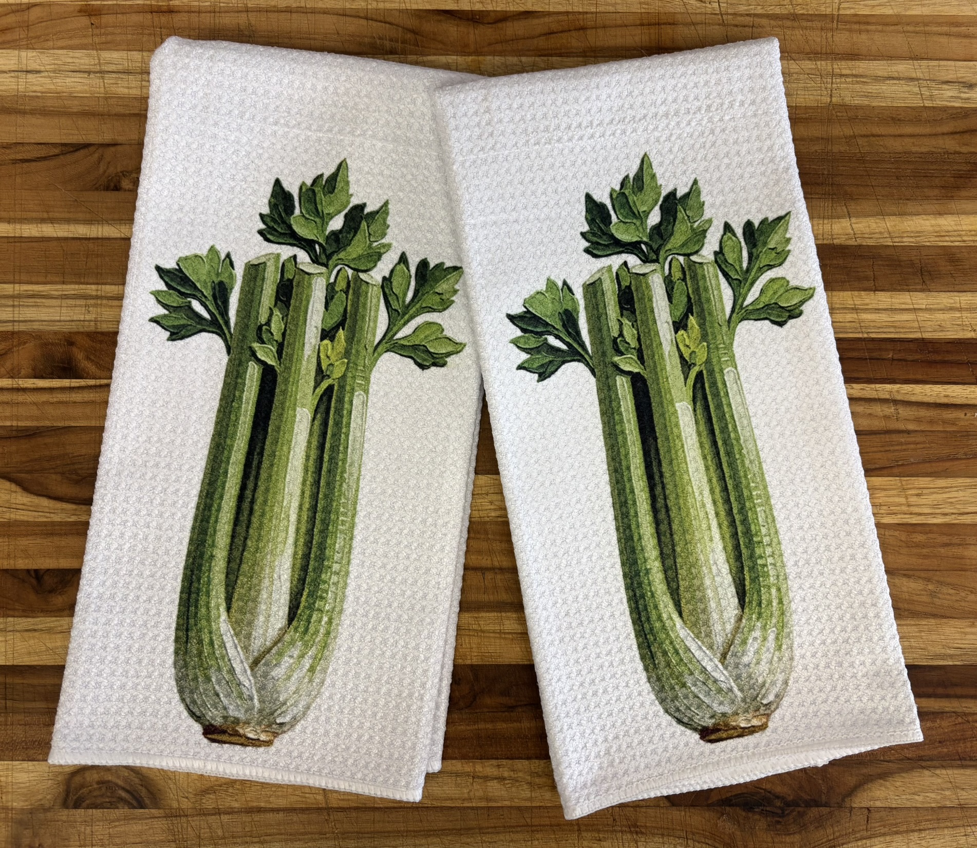 Fresh Celery Decorative Kitchen Towels