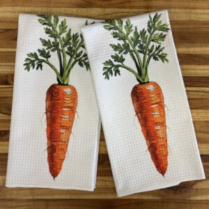 Fresh Carrot Decorative Kitchen Towels