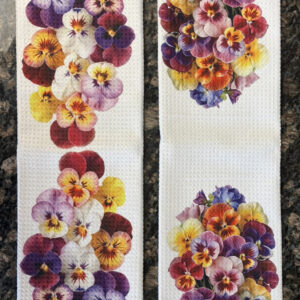 Pansies Decorative Kitchen Towels