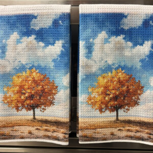 Lone Tree Autumn Leaves Decorative Kitchen Towels