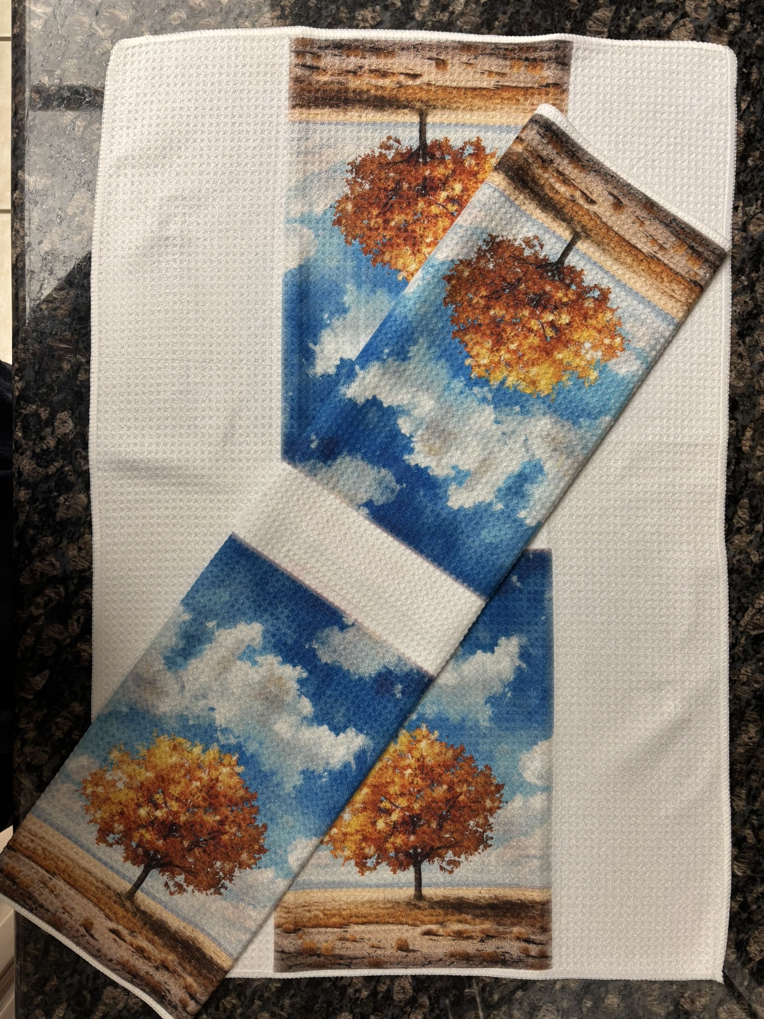 Lone Tree Autumn Leaves Decorative Kitchen Towels - Image 5