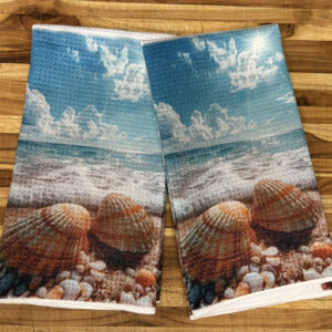 Seashells by the Seashore Decorative Kitchen Towels