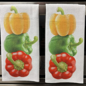 Assorted Color Bell Peppers Decorative Kitchen Towels