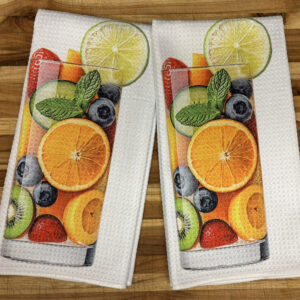 Fruit In Tall Glass Decorative Kitchen Towels