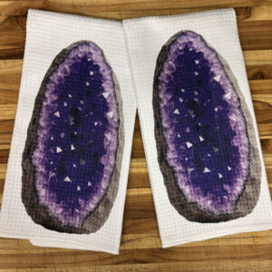 For the Love of Purple Geode Decorative Kitchen Towels