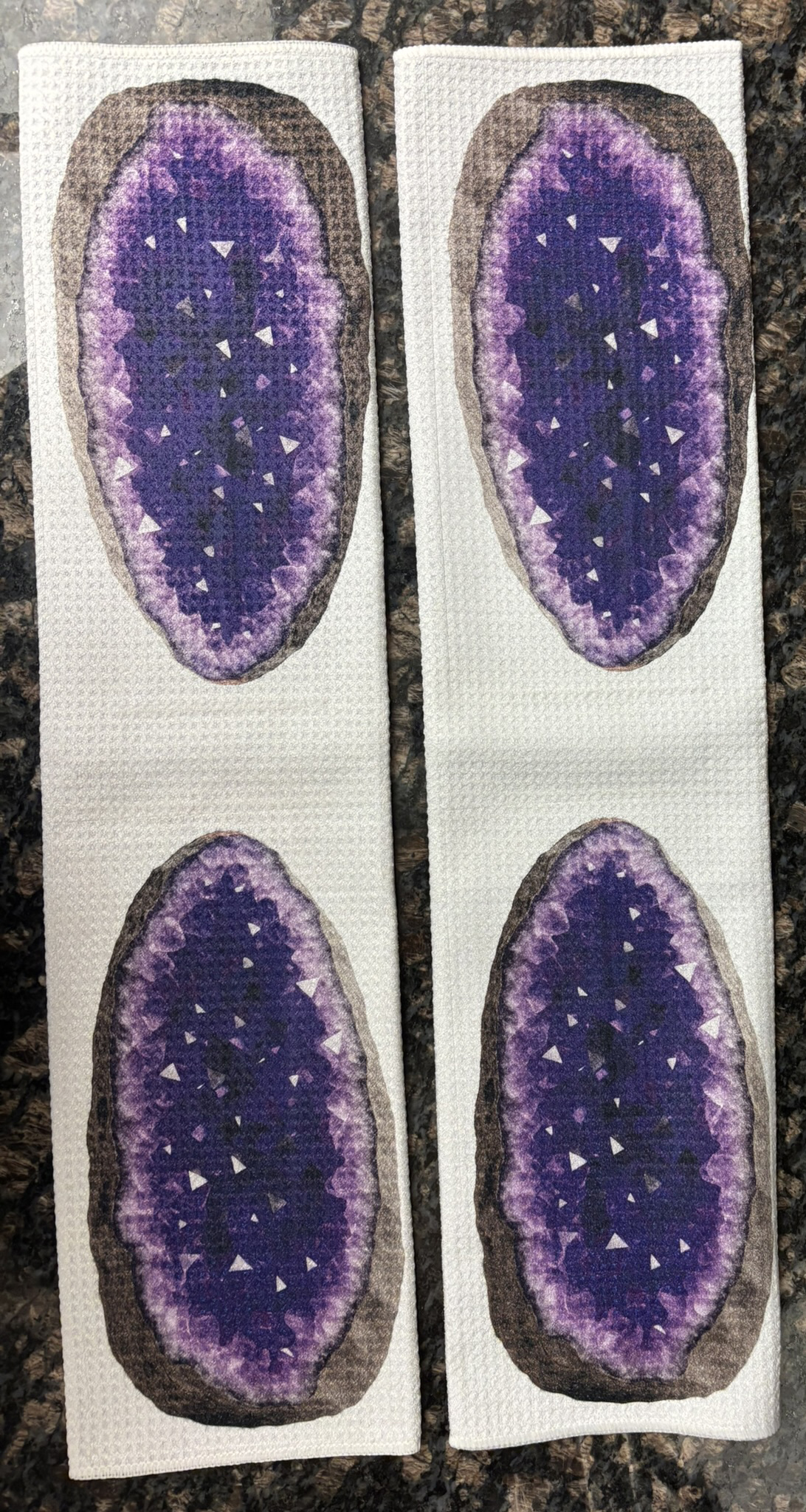 For the Love of Purple Geode Decorative Kitchen Towels - Image 3