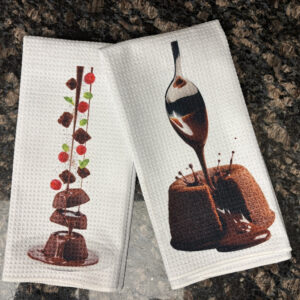 Chocolate Lava Cake Decorative Kitchen Towels