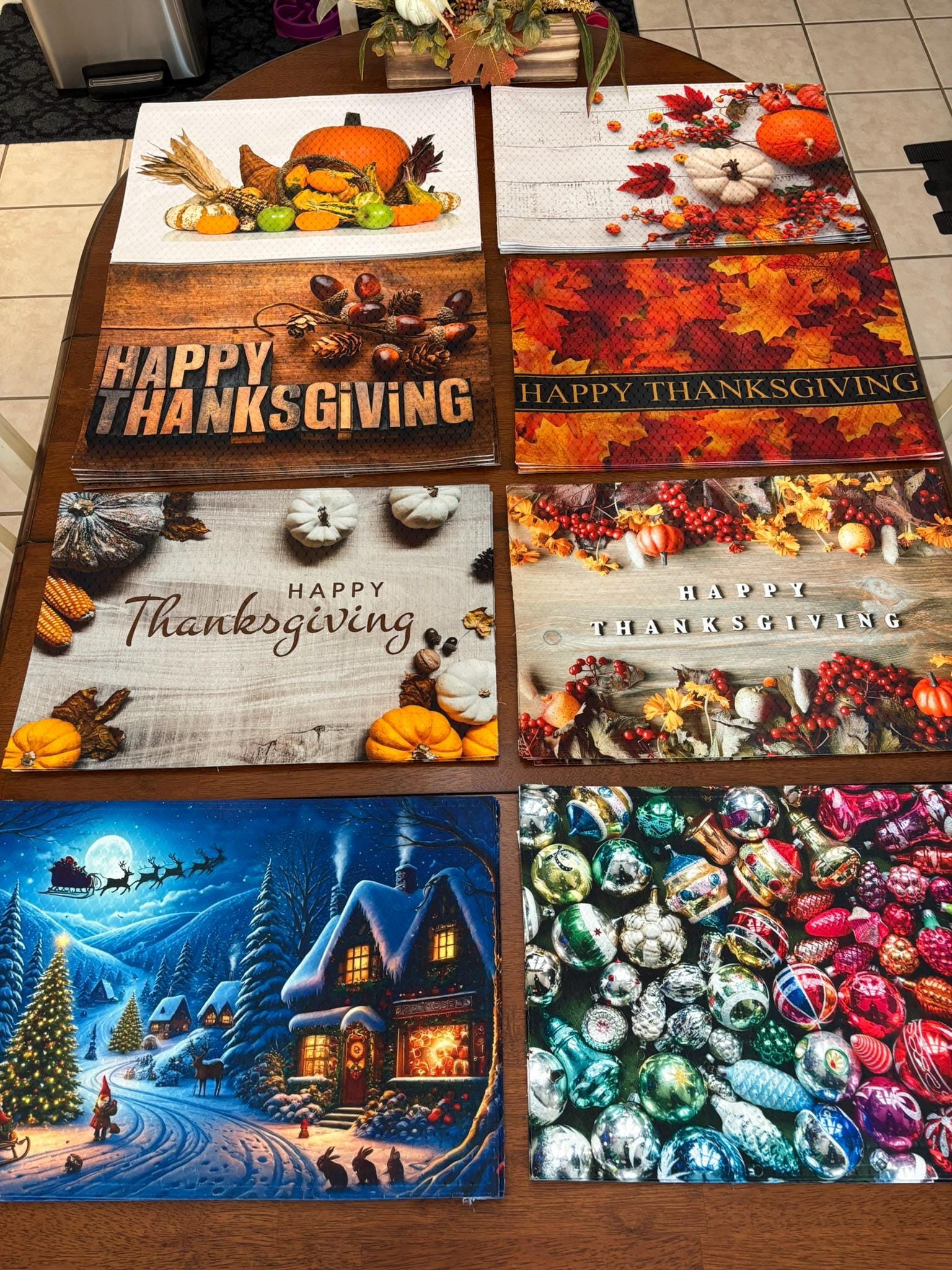 Happy Thanksgiving Placemat - Machine Washable Tumble Dry - Image 6