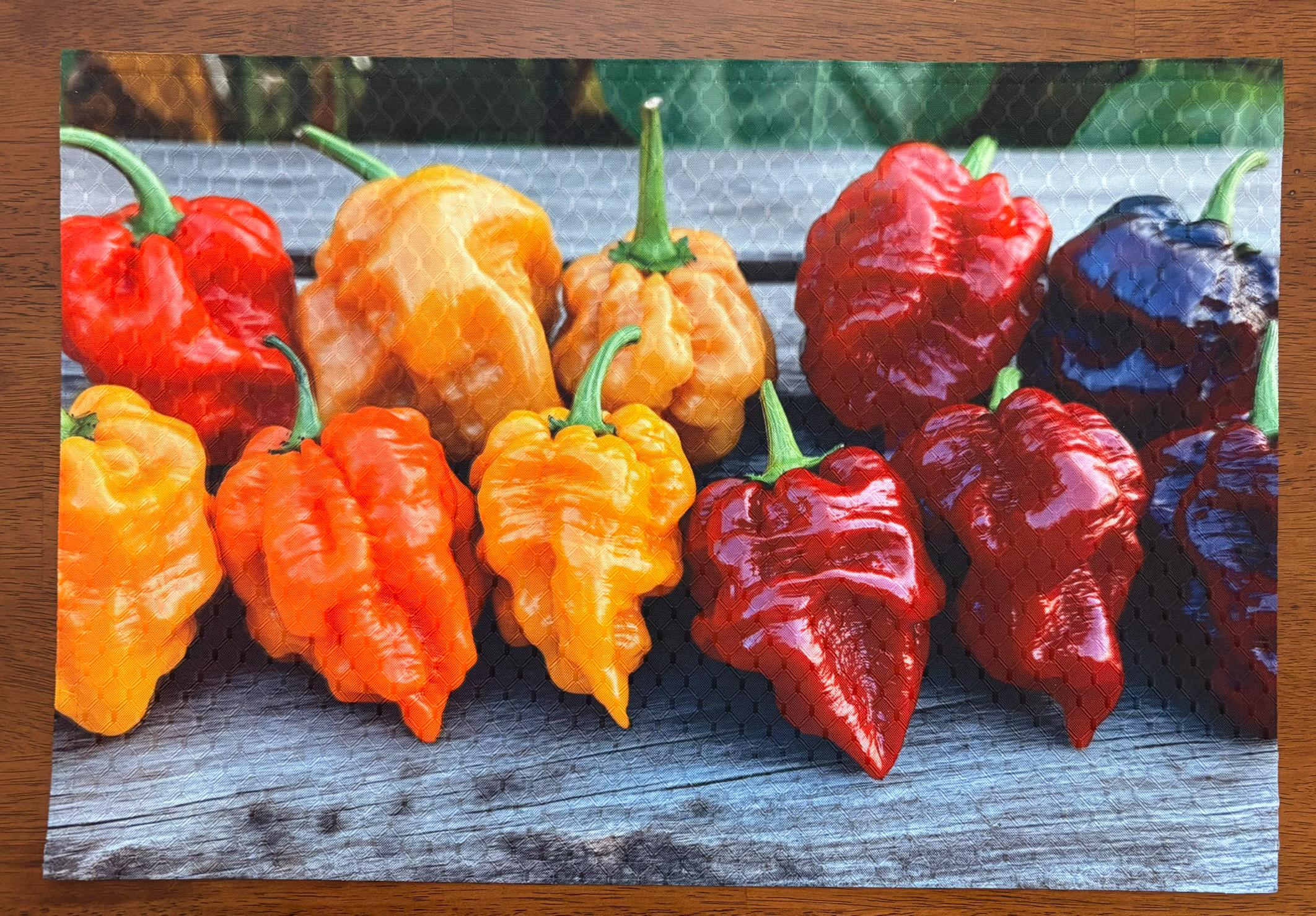 Carolina Reaper Peppers Placemat for Your Dining Table Washable Upscale Dining Decor