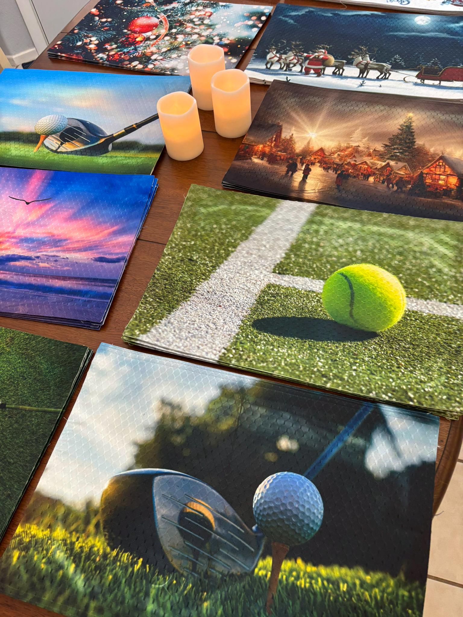 Golf Ball Teed Up With Driver Placemat for Your Dining Table Machine Washable Tumble Dry Upscale Dining Room Decor - Image 4