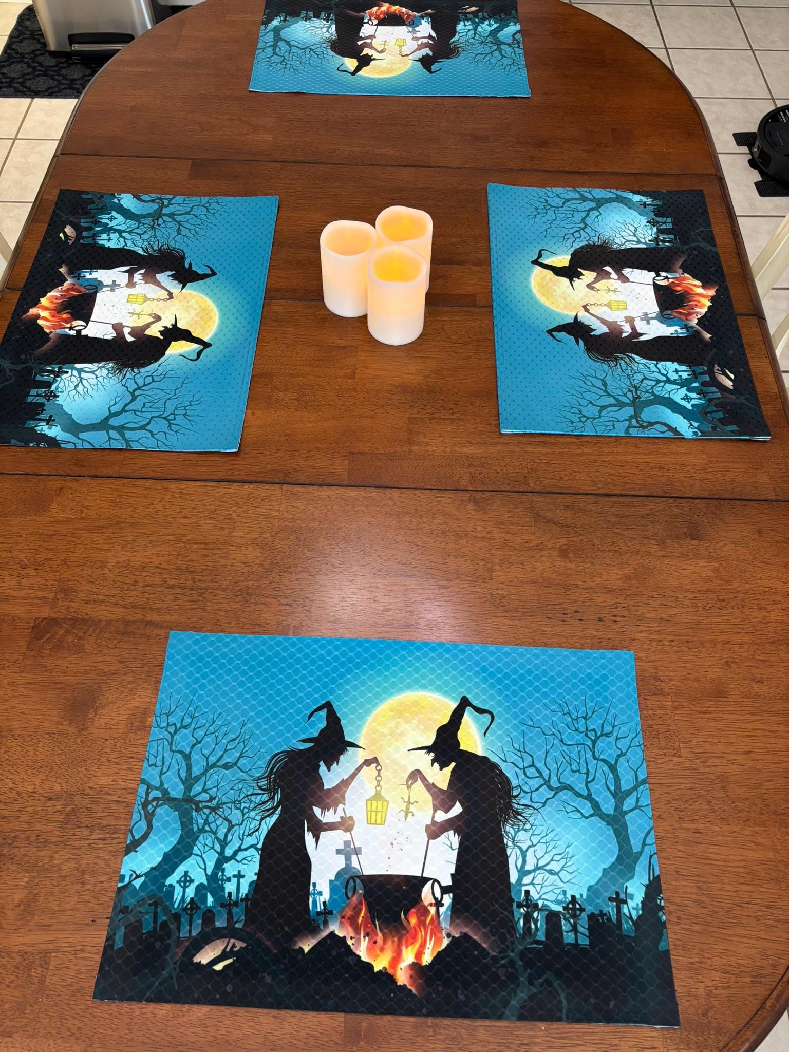 Halloween Witches Brew Placemat - Halloween Decor - Machine Washable Tumble Dry - Unique Halloween Decor - Image 4