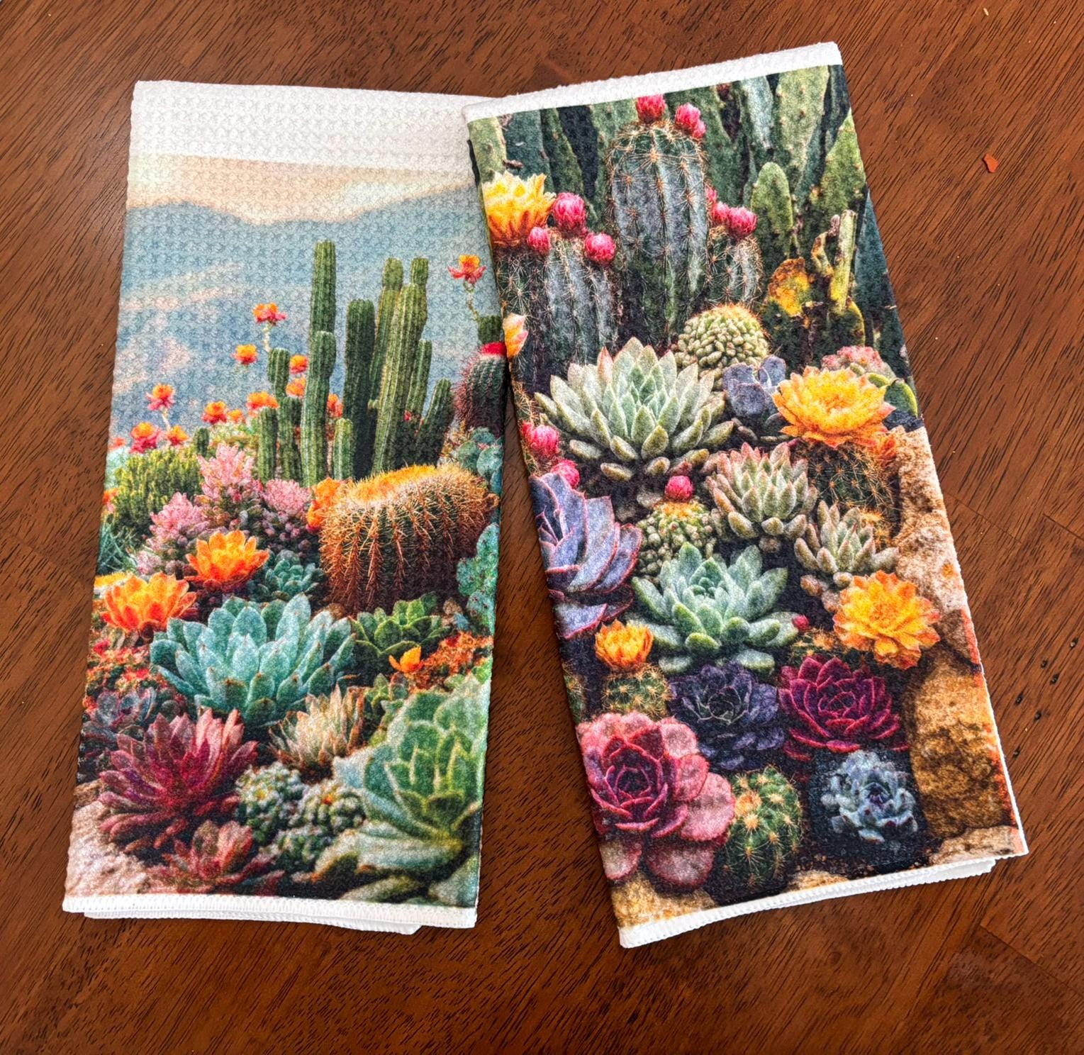 Sonoran Desert Cactus Garden Kitchen Towels Absorbent Dish Cloths for Home - Image 4