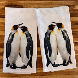 Antarctic Penguins Kitchen Towels Set: Absorbent Dish Towels for Nature Lovers