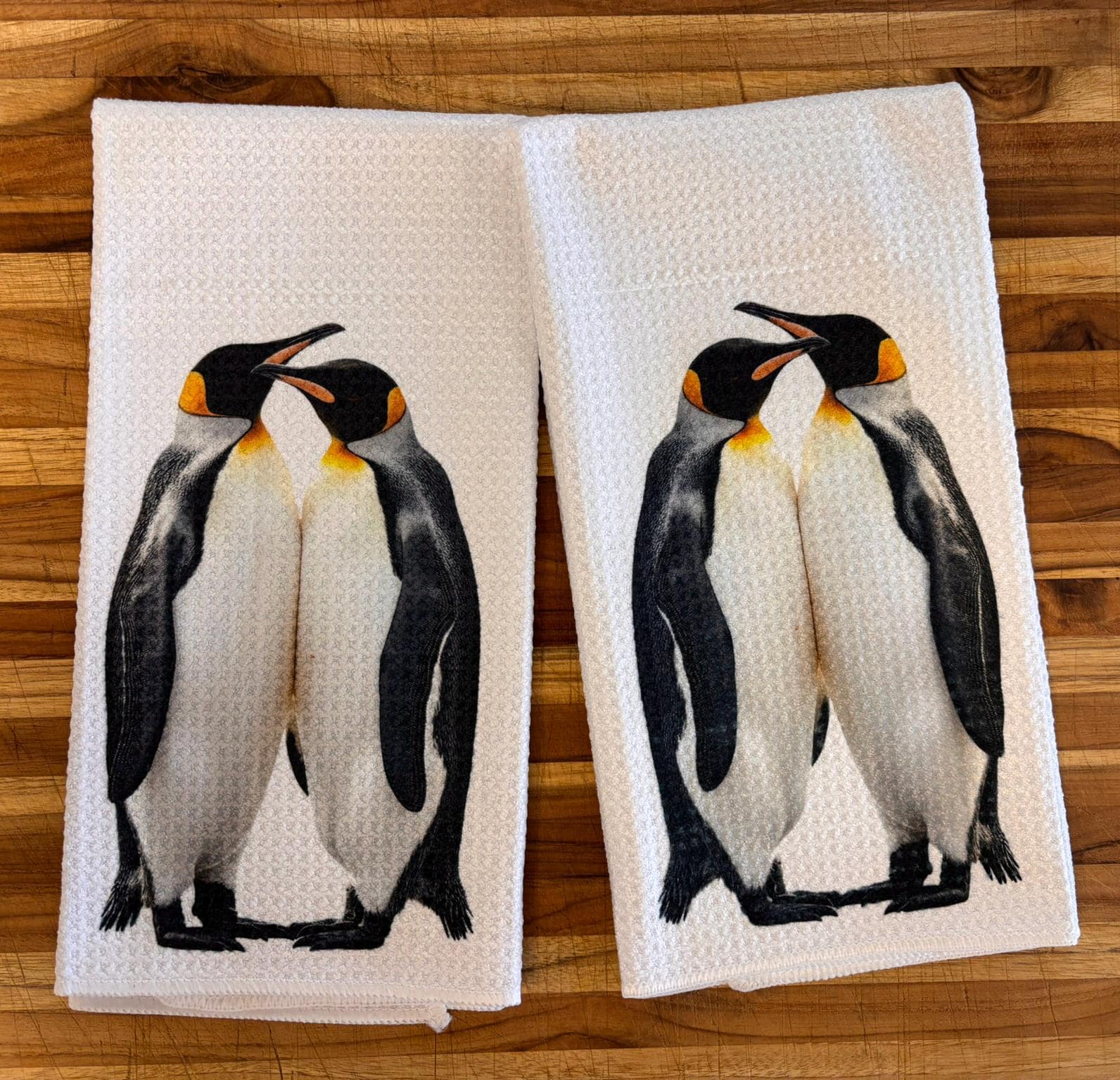 Antarctic Penguins Kitchen Towels Set: Absorbent Dish Towels for Nature Lovers