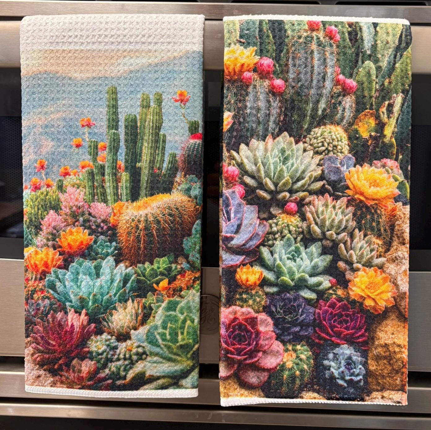 Sonoran Desert Cactus Garden Kitchen Towels Absorbent Dish Cloths for Home