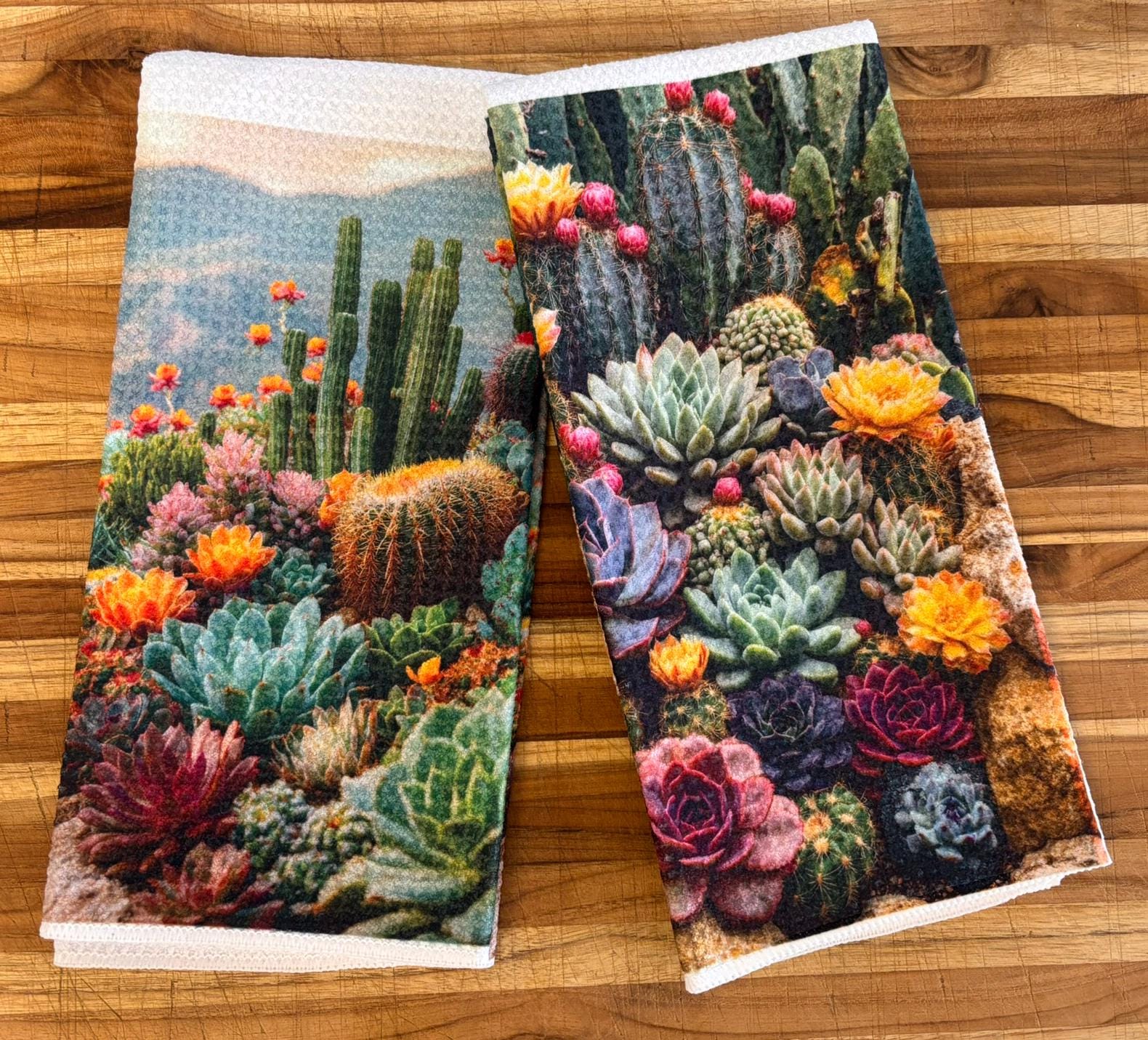 Sonoran Desert Cactus Garden Kitchen Towels Absorbent Dish Cloths for Home - Image 2